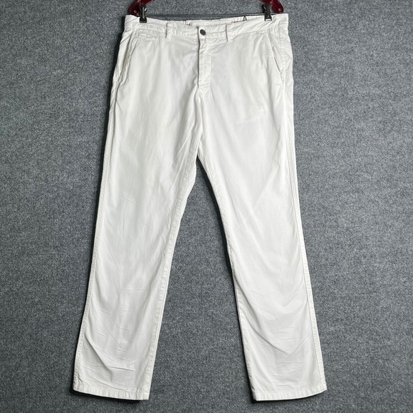 Paperbacks Other - Paperbacks Mens PT 205 White Cotton Chino Pants Straight Leg Size 34 Made in USA